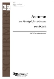 Autumn SATB choral sheet music cover Thumbnail